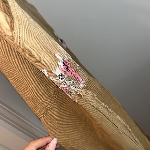 GALLERY DEPT Tan Distressed Jeans - Picture 5 of 6